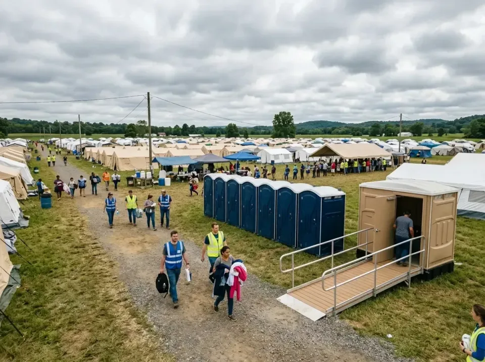 disaster-relief-camp-restrooms-010 — frequently asked questions, Dumpster & Portable Bathrooms Rental in Prairie Grove, AR
